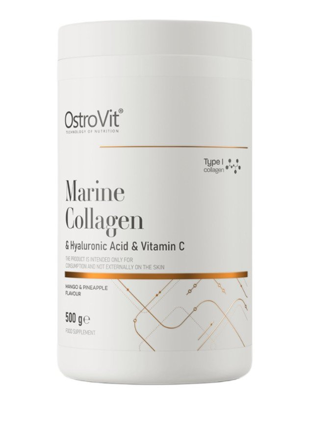 OstroVit Marine Collagen & Hyaluronic Acid & Vitamin C, Mango & Pineapple - 500g