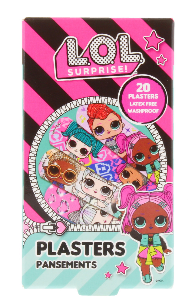 LOL Surprise Plasters Pansements Latex Free Washproof 20 Pieces