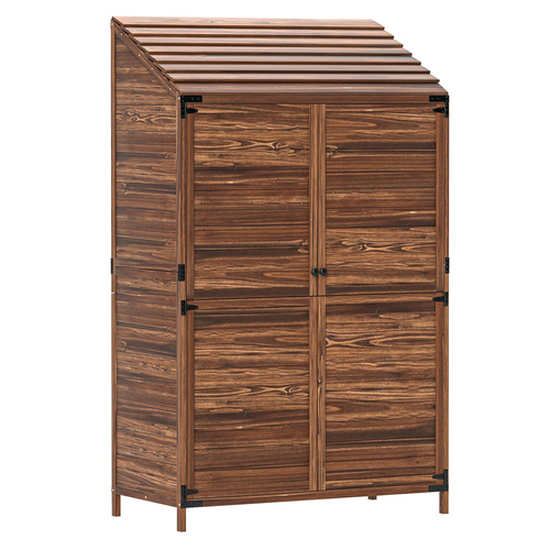 Outsunny 103.5 x 59 cm Wooden Garden Shed - Brown