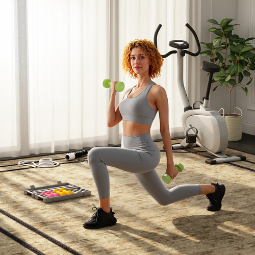 HOMCOM 6Kg Dumbbell Set, Fitness Weight Set for Men and Women, Home Gym Workout