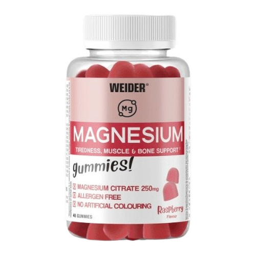 Weider Magnesium Gummies, Raspberry - 48 gummies
