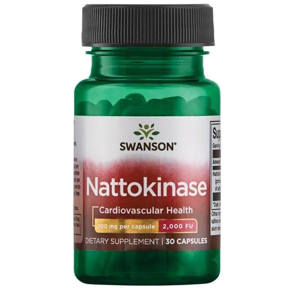 Swanson Nattokinase 100mg for Cardiovascular System Support 30 Capsules