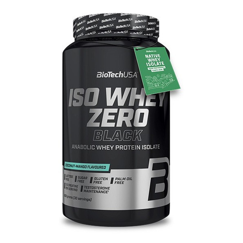 BioTechUSA Iso Whey Zero Black Izolat białka serwatkowego, Kokos i mango 908g