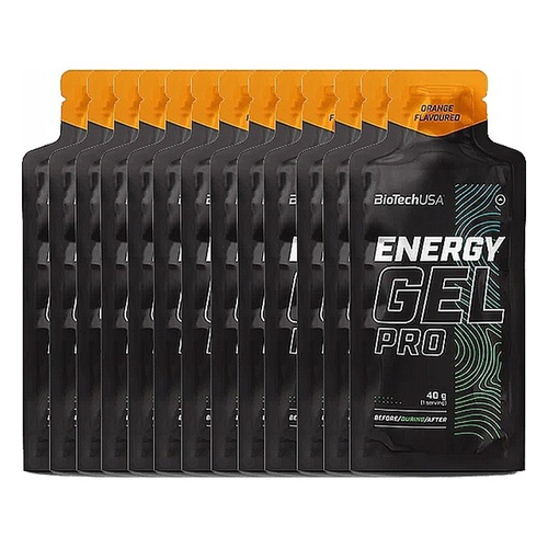 BioTechUSA Energy Gel Pro Pomarańczowy Żel Energetyczny na Wytrzymałość 12 x 40g