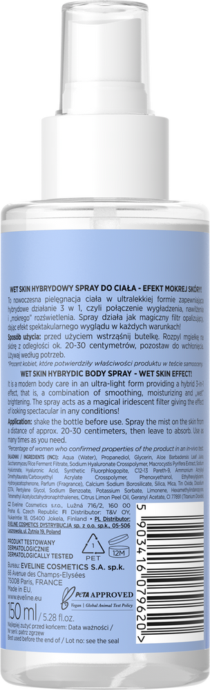 Eveline Wet Skin Hybrid Hydrating Body Spray 150ml