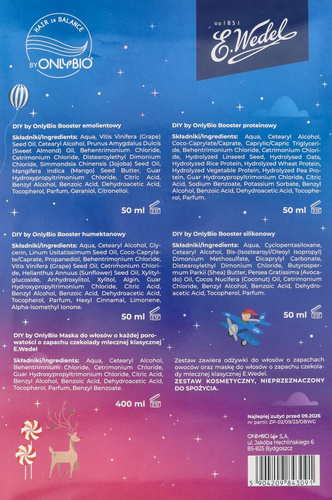 OnlyBio Hair in Balance i E.Wedel Zestaw DIY do Pielęgnacji Włosów 1szt