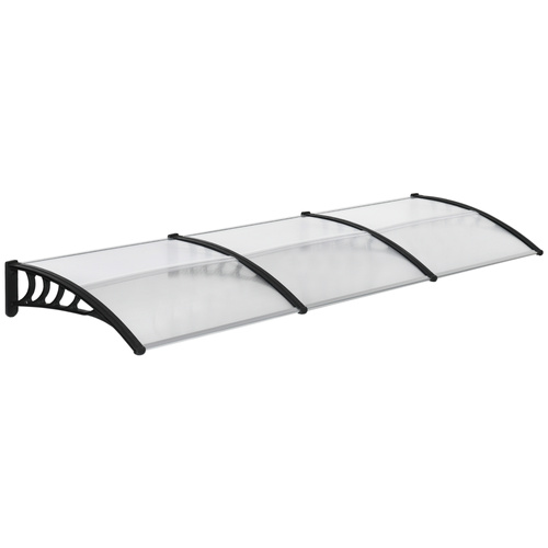 Outsunny Front Door Canopy, Outdoor Awning, Rain Shelter, 303 x 96cm , Clear