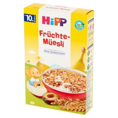 Hipp Bio Muesli Multigrain Bananas Apples Plums from 10 Months of Age 200g Best Before 30.11.26