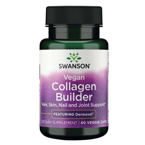 Swanson Vegan Collagen Builder Wegański Stymulator Kolagenu na Skórę, Włosy i Paznokcie 60 Kapsułek