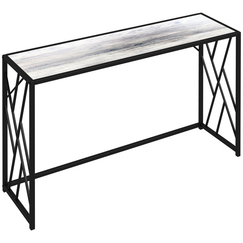 HOMCOM Console Table, Industrial Sofa Table with Metal Frame for Living Room, Hallway, 120 cm, Grey