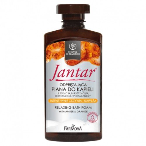 Jantar Odprężająca Piana do Kąpieli z Bursztynem i Pomarańczą 330ml
