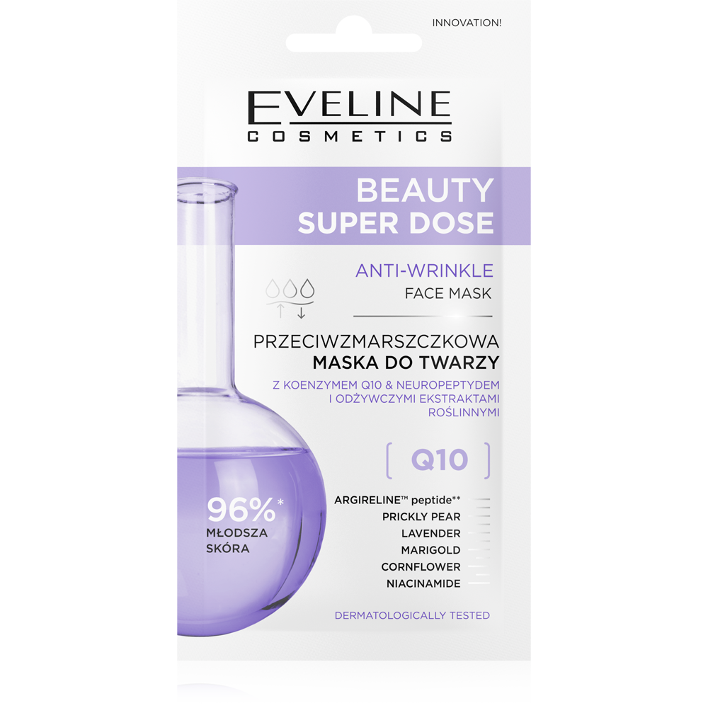Eveline Beauty Super Dose Anti-Wrinkle Face Mask Q10 8ml