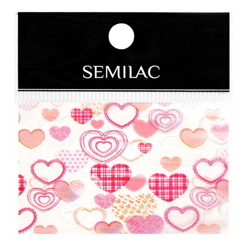 Semilac Nail Transfer Foil Pink Heart 26