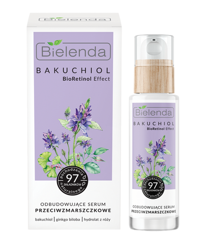 Bielenda Bakuchiol BioRetinol Odbudowujące Serum Przeciwzmarszczkowe na Dzień i na Noc 30ml
