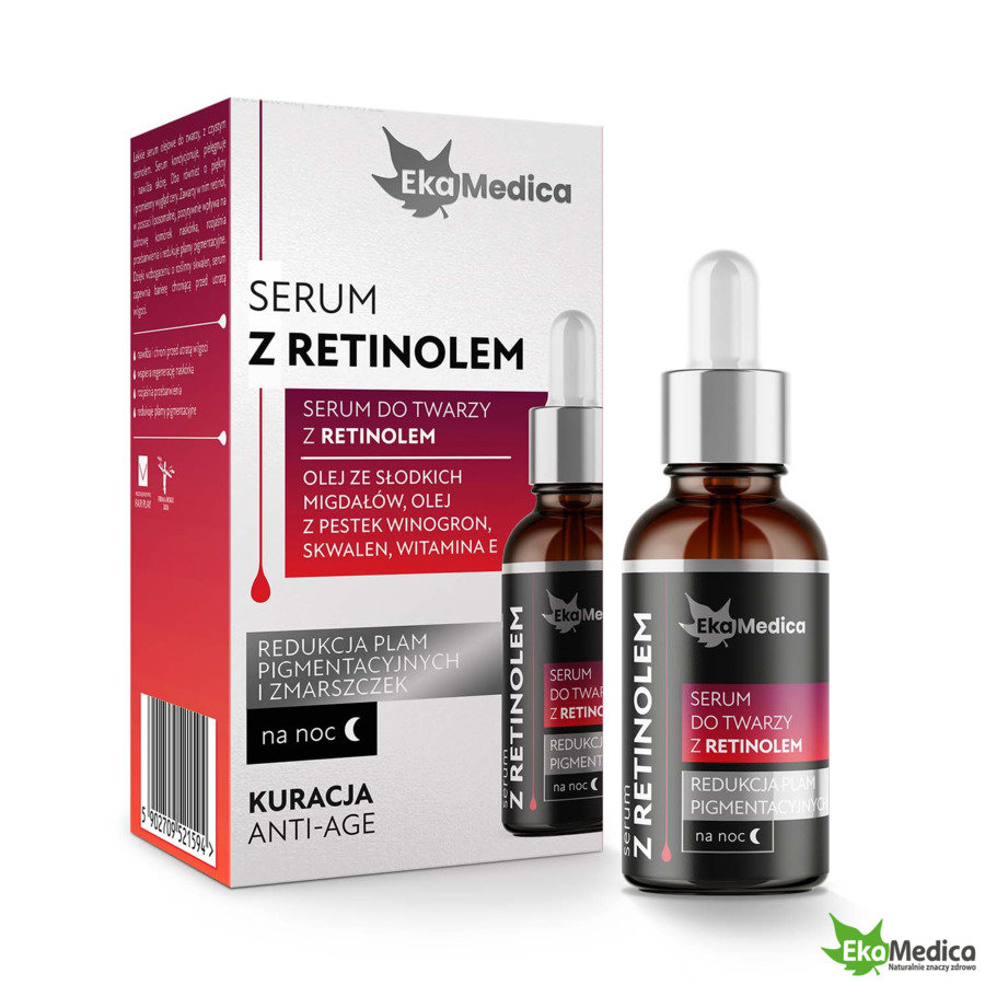 EkaMedica Anti-Age Light Oil Serum with Retinol for Night 20ml Best Before 30.09.24