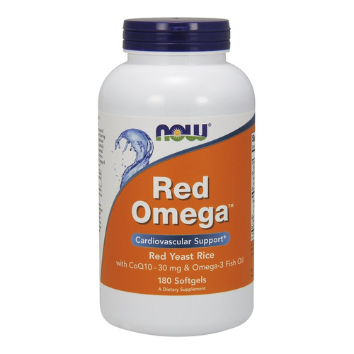 Now Foods Red Omega Red Yeast Rice Wspomaga Pracę Serca 180 Kapsułek