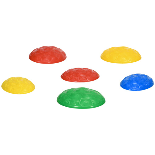 ZONEKIZ Six-Piece Kids Stepping Stones, with Non-Slip Mats, Balance River Stones
