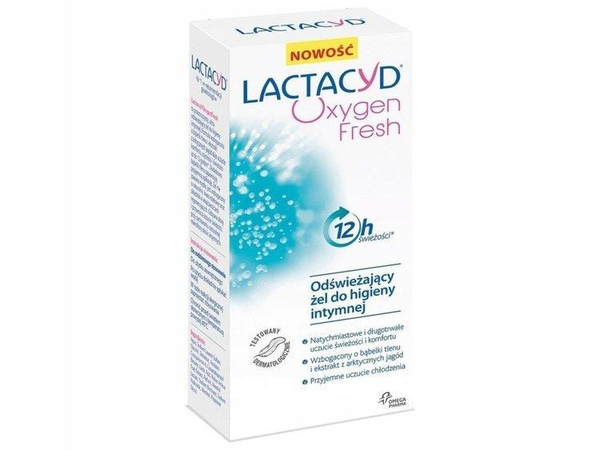 LACTACYD OXYGEN FRESH, odświeżający ŻEL do higieny intymnej, 200ml