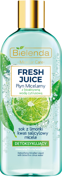 Bielenda Fresh Juice Detoxifying Micellar Liquid with Lime for Combination and Oily Skin 500ml