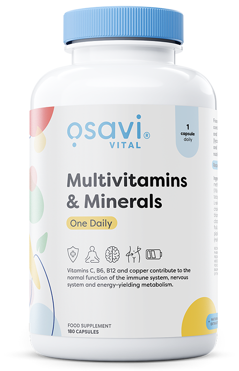 Osavi Multivitamins & Minerals One Daily Multiwitaminy i Minerały Wsparcie Zdrowia Organizmu 180 Kapsułek