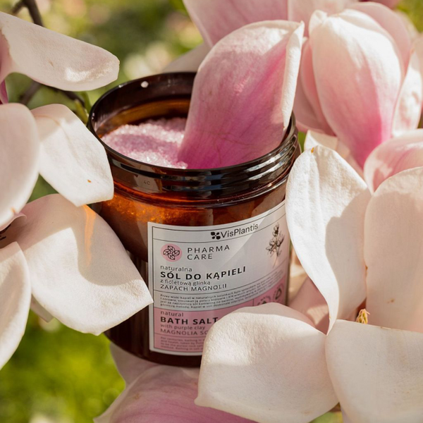 Vis Plantis Pharma Care Naturalna Sól do Kąpieli z Fioletową Glinką i Magnolią 800g