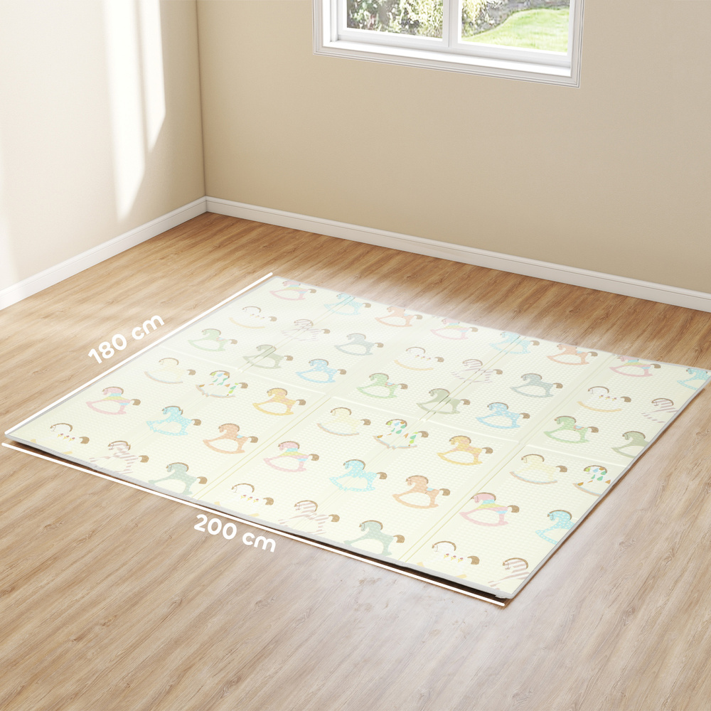 AIYAPLAY Foldable Double-Sided Baby Play Mat, for Toddlers, Bedrooms, Nurseries, Playrooms