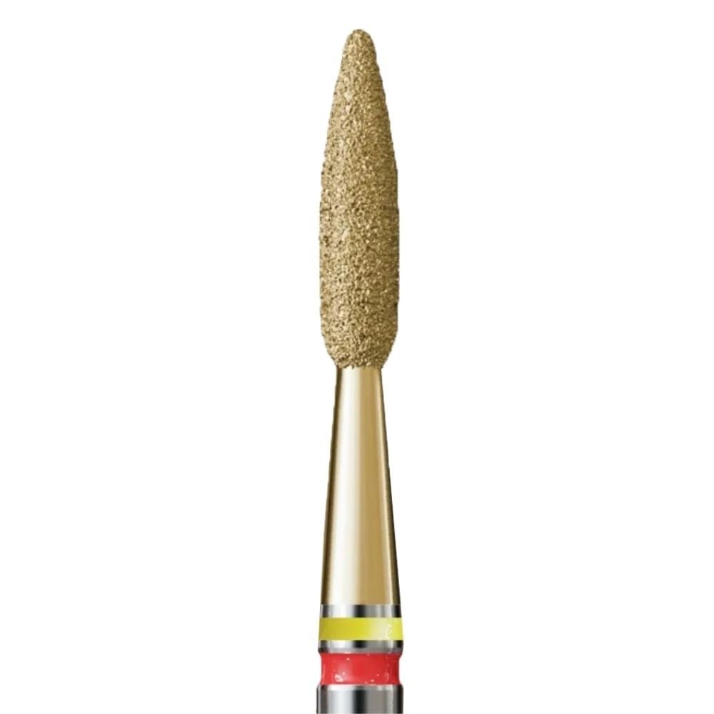 IQ Nails Smart Gold Line 2in1 Diamond Drill Bit Long Flame Fine 2.5mm