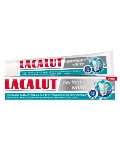 Lacalut Perfect White Whitening Toothpaste Removes Discolorations 75ml