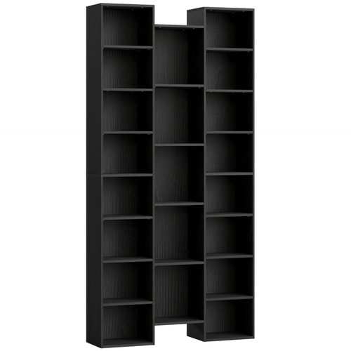 HOMCOM 21-Compartment Bookshelf - Black