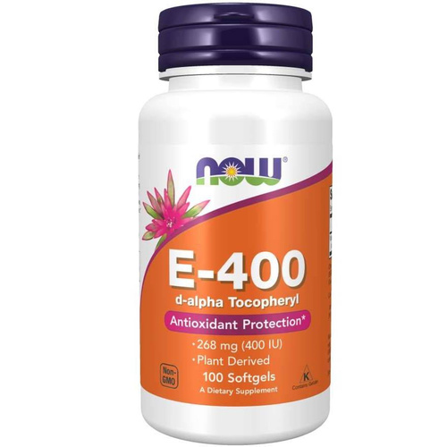 Now Foods Vitamin E-400 Natural Wspomaga Układ Odpornościowy 100 softgels