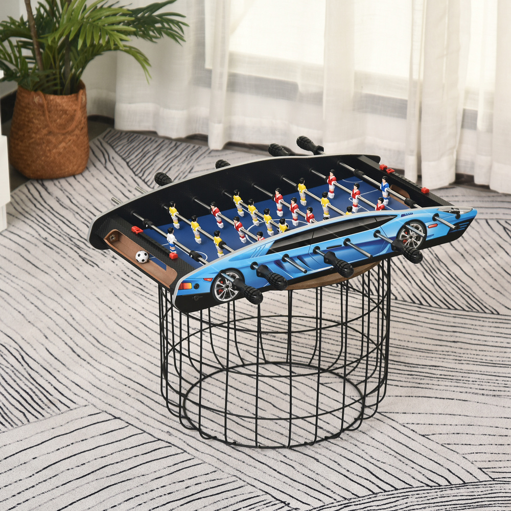 HOMCOM 29 Inch Mini Tabletop Football Foosball Gaming Table Play Fun Game 74.5L x 36.1W x 12H CM