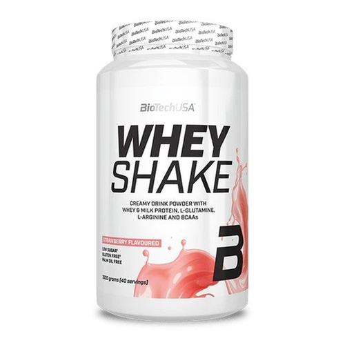 BioTechUSA Whey Shake Odżywka białkowa, Truskawka 1000g
