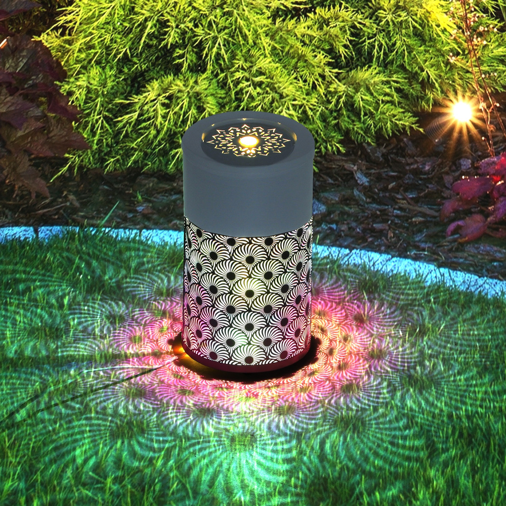 Outsunny 30 cm Tall Garden Waterfall Fountain with LED Lights and Pump, Garden Water Feature Water Fountain with Adjustable Flow and Cut-out Design for Indoor and Outdoor Decor, Light Grey