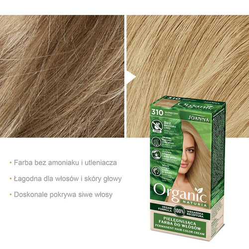 Joanna Organic Vegan Pielęgnująca Farba do Włosów Nr 310 Słoneczny 1 szt
