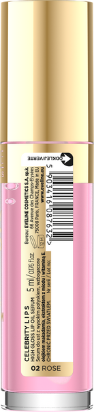 Eveline Celebrity Lips Oil - Lip Serum No. 02 Rose Honey Extract 5ml