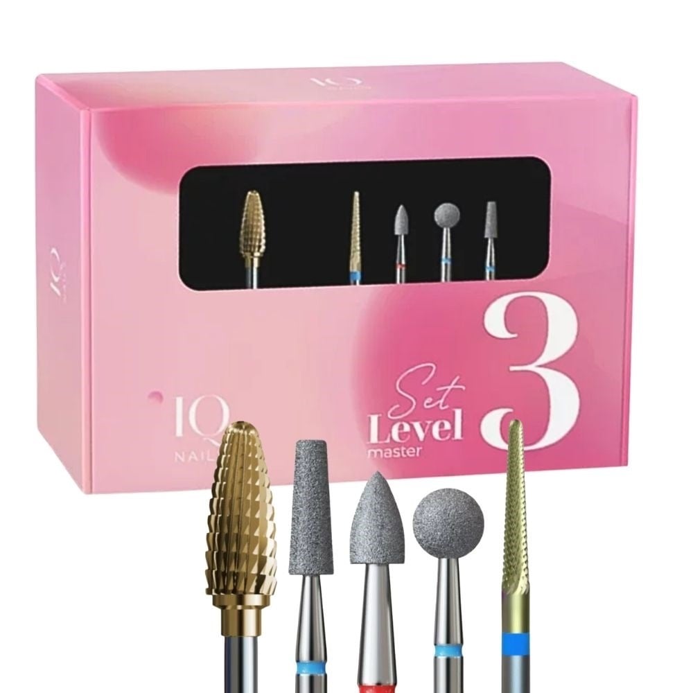 IQ Nails Level 3 Pro Profesjonalny Zestaw Frezów 5szt