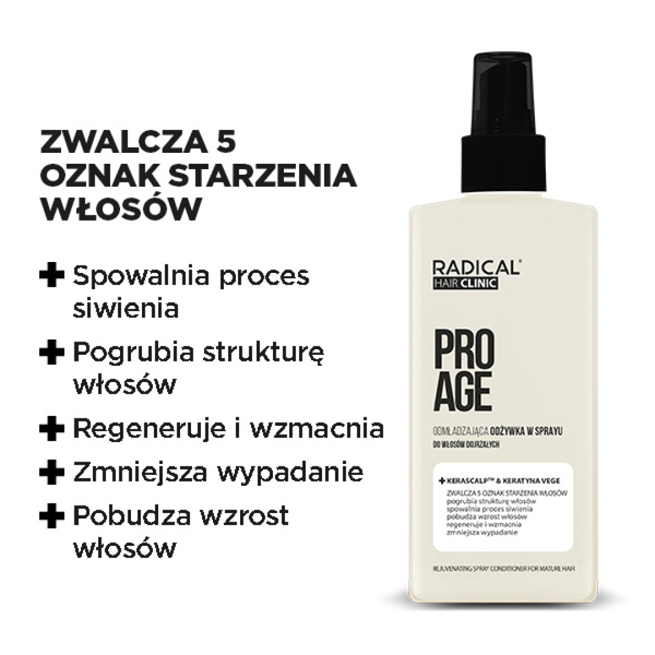 Farmona Radical Hair Clinic Pro Age Odmładzająca Odżywka w Sprayu dla Włosów Dojrzałych 200ml