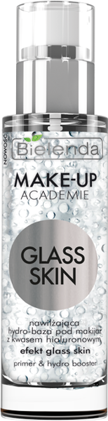 Bielenda Make Up Academie Glass Skin Nawilżająca Hydro Baza pod Makijaż z Kwasem Hialuronowym 30g