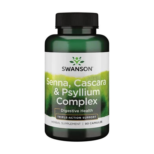 Swanson Senna Cascara & Psyllium Complex Wsparcie Układu Pokarmowego 90 Kapsułek