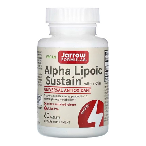 Jarrow Formulas Alpha Lipoic Sustain z biotyną 60 tabletek