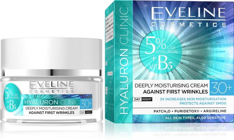 Eveline Hyaluron Clinic Anti-Wrinkle Day and Night Cream 30+ for Mature Skin 50ml 