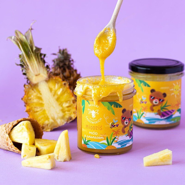 Pasieki Sadowskich Miodziś Honey with Pineapple for Children 430g Best Before 08.02.26