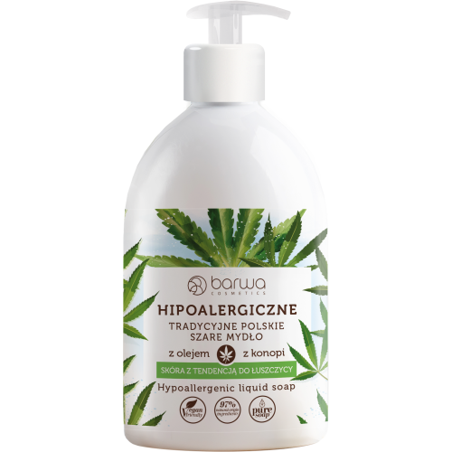 Barwa Hypoallergenic Gray Liquid Soap for Psoriasis-Prone Skin 500ml