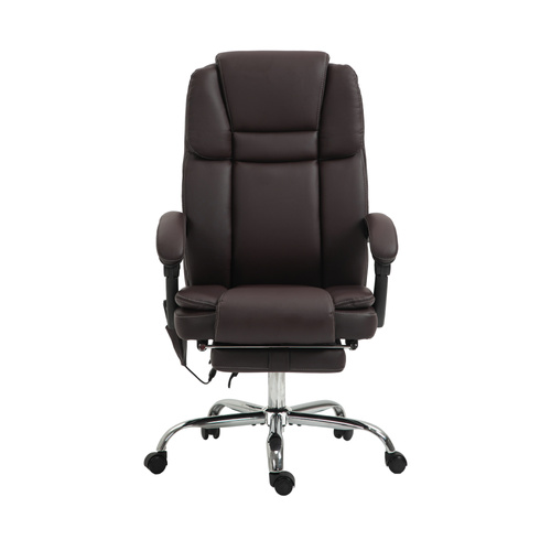 Vinsetto Six Point Vibrating Massage Office Chair - Dark Brown