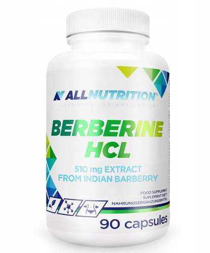 Allnutrition Berberine HCl 510mg Extract from Indian Barberry Ekstrakt z Berberysu Indyjskiego 90 Kapsułek