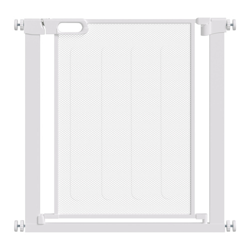 PawHut Pet Safety Gate, for Doorways, Staircases, Hallways, with 75-82cm Adjustable Width - White