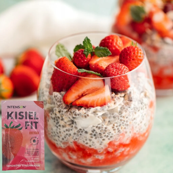 Intenson Light Fit Tapioca Jelly with Strawberry Flavor No Added Sugar, 20g Best Before 04.01.26