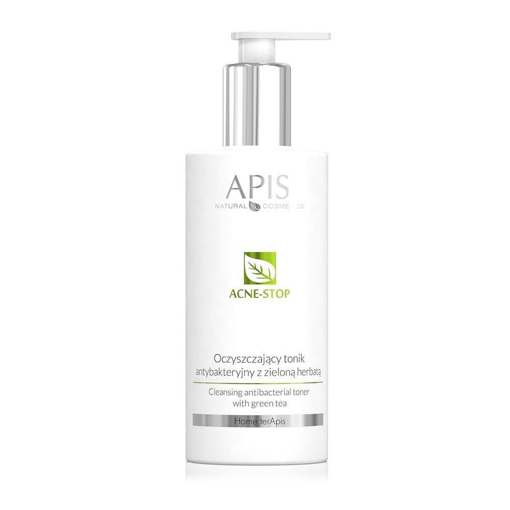 Apis Home TerApis Acne Stop Oczyszczający Tonik Antybakteryjny z Zieloną Herbatą dla Cery Tłustej i Mieszanej 300ml