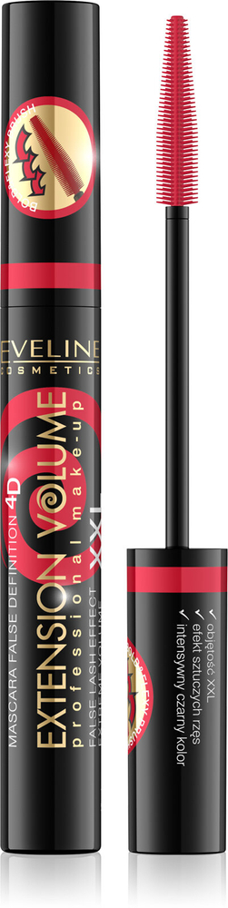 Eveline Extension Volume 4D Tusz do Rzęs z Efektem Sztucznych Rzęs 10ml
