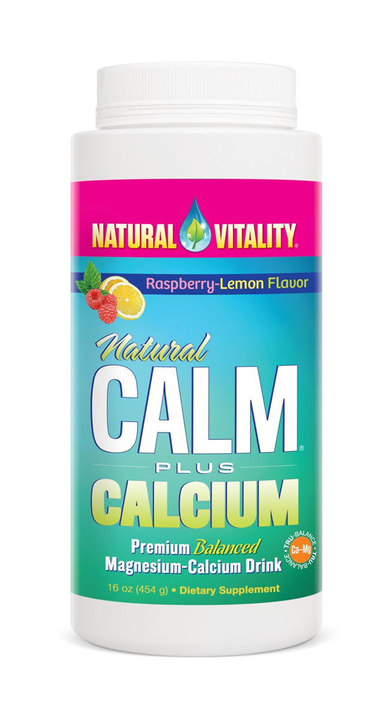 Natural Calm Plus Calcium, Raspberry Lemon - 454g